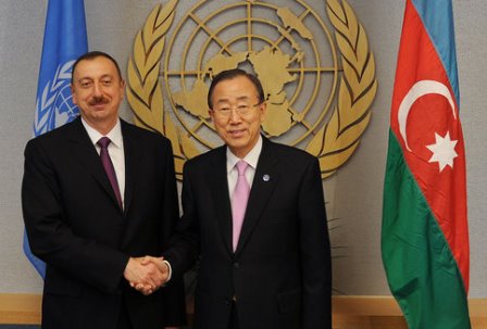 Пан Ги Мун поздравил президента Азербайджана 